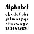 Hand drawn alphabet. Sans serif font. Isolated letters written with marker, ink. Royalty Free Stock Photo