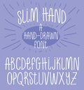 Hand Drawn Alphabet Skinny Handwriting Font