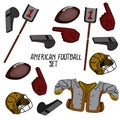 Hand drawn American Football collection