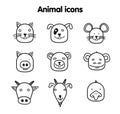 Hand drawn animal illustration - icons