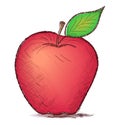 Hand drawn apple Royalty Free Stock Photo