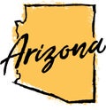 Hand Drawn Arizona State Sketch
