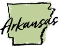 Hand Drawn Arkansas State Design