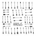Hand drawn arrow set Royalty Free Stock Photo