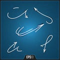 Hand Drawn Arrows Design. Vector Elements. Digital Creative Arrows Illustration. EPS10 Royalty Free Stock Photo