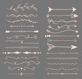 Hand Drawn Arrows + Dividers Vector Design Elements