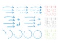 Hand-drawn Arrows in ink style Royalty Free Stock Photo