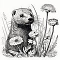 Hand Drawn Art Prints With Ferret Illustrations