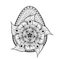 Hand drawn artistic Easter egg stylized in zentangle style. Patt Royalty Free Stock Photo