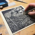 Create A Dark And Moody Landscape Lino Cut Print