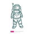 Hand Drawn Astronaut Doodle icon