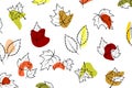 hand drawn Autumn patterned background
