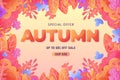 Hand drawn autumn sale background Royalty Free Stock Photo