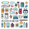 Hand drawn back to school labels collection style. AI Generated Royalty Free Stock Photo