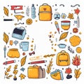 Hand drawn back to school labels collection style. AI Generated Royalty Free Stock Photo