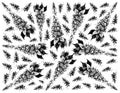 Hand Drawn Background of Digitalis or Foxglove Plant