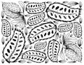 Hand Drawn Background of Ripe Soursop Fruits