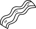 Hand Drawn bacon strips illustration Royalty Free Stock Photo