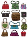Hand drawn bags Royalty Free Stock Photo