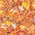 Hand drawn baking seamless background