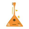 Hand drawn balalaika, russian musical instrument.