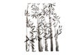 Hand drawn bamboo leaves and branch set, ink painting. Traditional dry calligraphic brush painting. isolated on white background