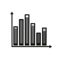 Hand Drawn Bar Graph Displaying Growth and Decline in Data Analysis Royalty Free Stock Photo