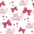 Hand drawn beautiful, cute, valentine girl in love. Royalty Free Stock Photo