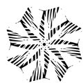 hand-drawn beautiful snowflake. decor element. monochrome. vector doodle