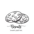 Hand drawn biscuit