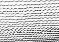 Hand drawn black waves on white background