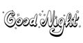 Hand drawn black and white calligraphic lettering of wish good night, sweet dreams. Vector typography poster. Can use on pillow,