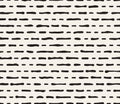 Hand drawn black and white ink striped seamless pattern. Vector grunge lattice texture. Monochrome brush strokes line Royalty Free Stock Photo