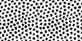 Hand drawn black and white seamless dot pattern. Vector abstract texture with chaotic spots Royalty Free Stock Photo