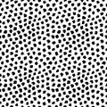 Hand drawn black and white seamless dot pattern. Vector abstract texture with chaotic spots Royalty Free Stock Photo