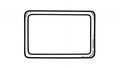 Hand Drawn Blank Rectangle Isolated on White Background with Outline and Rounded Corners Perfect for Design Royalty Free Stock Photo