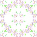 hand drawn bloom tradescantia flower pattern symmetry pattern delicate