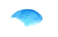 Hand drawn blue marker spot on white background. Royalty Free Stock Photo