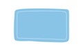Hand Drawn Blue Organic Rectangle Frame Royalty Free Stock Photo