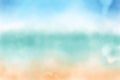 blue sky and sand beach watercolor background eps10 vectors illustration