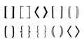 Hand drawn bracket, parenthesis element. Doodle sketch bracket