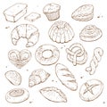 Hand drawn bread Royalty Free Stock Photo