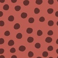Hand drawn brown polka, pattern for children\'s design Royalty Free Stock Photo