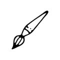 Hand drawn brush doodle. Sketch Back to school, icon. Decoration