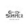 Hand drawn brush lettering of a phrase Carry on summer. Perfect for vacation, travel agency, summer party.