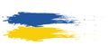 Hand drawn brush ua stroke flag ukraine, flag ukraine brush stroke grunge style