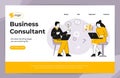 Hand drawn business landing page template Royalty Free Stock Photo