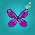 Hand drawn butterfly. Flower butterflies, moth wings and spring colorful flying insect Royalty Free Stock Photo