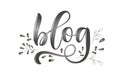 Hand drawn calligraphy lettering blog icon Royalty Free Stock Photo