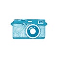 Hand drawn Camera - color can change Royalty Free Stock Photo